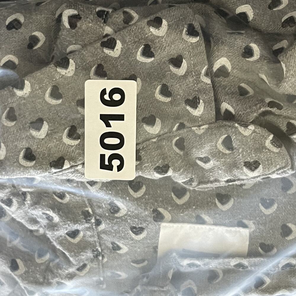 Grayson The Hero Top Womens 3 Medium Gray Heart Print Lyocell Button Up Soft - Picture 13 of 15